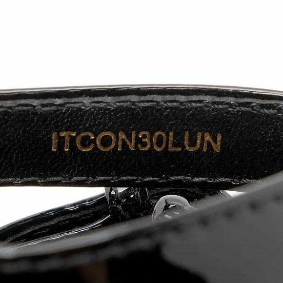 BURBERRY BLACK PATENT LEATHER CHECK LOGO SLIDE JUTE ESPADRILLE SANDALS 40 10 - Picture 5 of 14